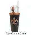 Pack of 5 NFL New Orleans Saints Wind-Up Mascot Drink Cups