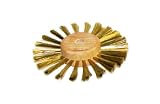 BRASS WIRE BRUSH .003" STRANDS X 3" DIAMETER STRAIGHT 1 ROW