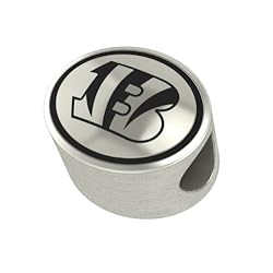 Cincinnati Bengals Silver NFL Bead Fits Most European Style Charm Bracelets