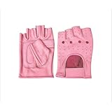 Women's AL3012 All leather Fingerless gloves 3X-Large Pink