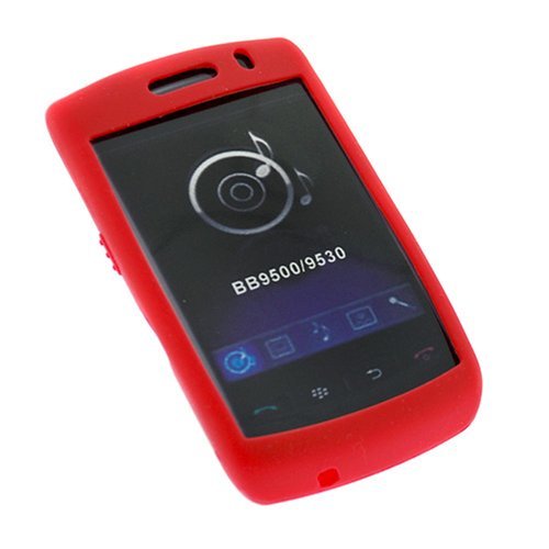 Red Durable Flexible Soft Silicone Skin Case for RIM Blackberry 9500 9530 Storm Thunder Smartphone