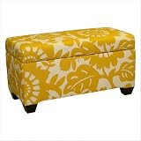 Upholstered Storage Bench in Gerber Sungold