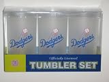 LOS ANGELES DODGERS Team Logo Acrylic FROSTED TUMBLER CUPS (Set of 3)
