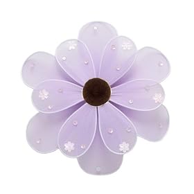 10 Purple Sequined Daisy Flower nylon hanging ceiling wall baby nursery room wedding decor by Bugs-n-Blooms