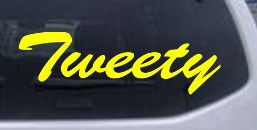 8in X 2.7in Yellow -- Tweety Car Window Wall Laptop Decal Sticker