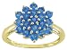 Jewelry : 10KT 1.40CTW NEON BLUE APATITE CLUSTER RING