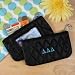 Greek Personalized Quilted Coin Purse with ID Holder