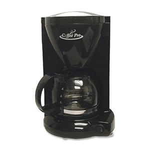 Coffeemaker, 4-Cup, 6-1/2\”x7-1/4\”x10\”, Black