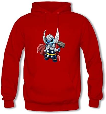LHZO Printing Boy's Thor Graphic Cotton Hoodie Sweatshirt X-Large Red
