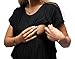 sofsy Easy Access Tie Front Nursing & Maternity Dress for Pre & Post Pregnancy (Medium, Black)