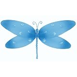Blue Sparkle Dragonfly Decorations dragonflies hanging nylon nursery bedroom girls room ceiling wall decor wedding birthday party baby bridal shower
