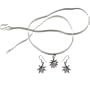 Sterling Silver Rosequartz Pendant & Earrings Jewelry