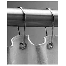 Bobrick 204-1 304 Stainless Steel Shower Curtain Hook (Pack of 12)