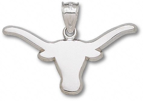 Texas Longhorns Solid Sterling Silver Longhorn 3/4'' Pendant