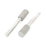 uxcell ダイヤモンドバー ダイヤモンドマウントポイント　合金製　シルバートーン　6mmシャンク径 2個入り