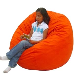 3-feet Pumpkin Cozy Sac Bean Bag Chair Love Seat