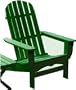 Seashell Adirondack Chair - Green (Green) (38.5"H x 31"W x 35"D)
