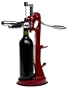 Pomerantz Wine Wizard Tabletop Wine Opener, Red/Chrome