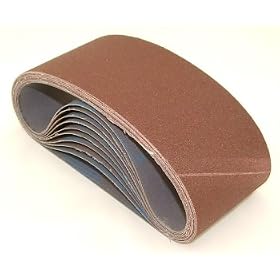 Aluminum Oxide Sanding Belts, 3 by 18, 80 Grit, Pack of 10. by