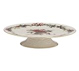 Lenox Winter Greetings Carved Cake Plate