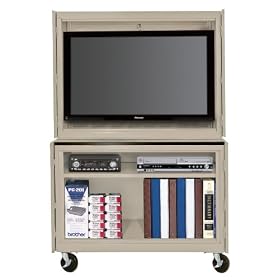 Sandusky IAPF462466-04 46-Inch Wide by 24-Inch Deep by 66-Inch High Plasma/LCD TV/Monitor Enclosure Cabinet, Sand