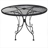 DC America WIT242 Charleston Wrought Iron Table, 42-Inch Diameter