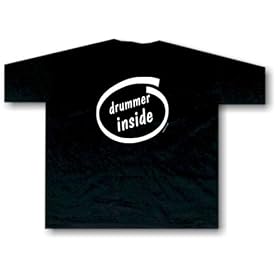 Drummer Inside BLACK T Shirt Small thru 5X