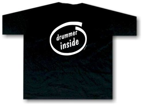 Click here to buy Drummer Inside BLACK T Shirt Small thru 5X by 99VOLTS.COM.