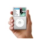 Hand holding Apple iPod classic - silver
