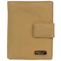 Saddler Leather Trifold Wallet with Zip Purse (Natural Beige)