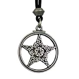 Gothic Pentacle Pendant Wiccan Jewelry Pagan Magick Celtic Knot Necklace