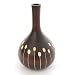 Handmade Lacquered Mango Wood Flower / Bud Vase With Painted Etched Floral Detail (Thailand)