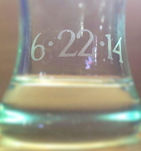 Father of the Bride Glass and Father of the Groom Glass with Wedding Date, Hand Engraved - Set of 2 - Choose from Pilsner, Pint, Whisky or Wine Glasses