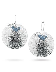 10.00 Cts Swiss Blue Topaz Earrings in Sterling Silver