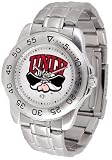 UNLV Runnin Rebels Suntime Mens Sports Watch w/ Steel Band - NCAA College Athletics