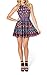 Zanuce Womens Sleeveless Floral Print Vintage Prom Dress