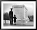 Captain Roger D. Reid Visiting the Unknown Soldier's Tomb with His Son Framed Art Poster Print by George Strock, 49x39