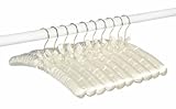 Whitmor 6114-49-C Satin Padded Blouse Hangers, Bone Color, 10-Pack