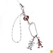 Hand Crafted Cellular Phone Charm - Love Friends - Red/Blue
