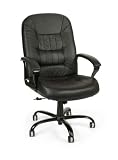 Kitchen & Housewares : Big and Tall Office Chair - 'Big and Tall' Leather Chair - Black Leather - OFM - 800-L