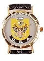 US Army watch black leather band