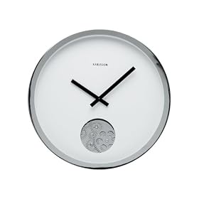 Karlsson Wall Clock New Gear Whole In The Wall White Large