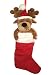 Soft Plush Musical Reindeer Christmas Stocking By Russ Image