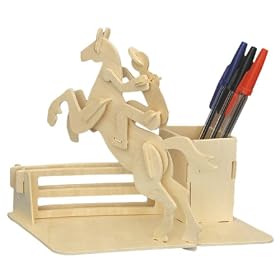 Horse-Riding Pen-Holder - Woodcraft Construction Kit
