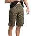 MARX & DUTCH Mens Belted Cargo Twill Multipocket Shorts