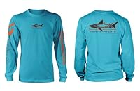 Fishing The Flats - Hi-Performance Shirt, LS Aqua Blue - X-large