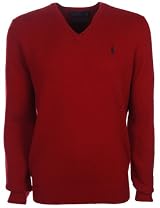 Ralph Lauren Mens Lambswool Sweater Red