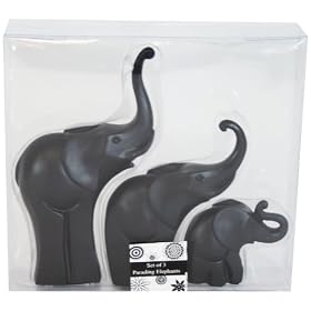 Campanet 246236 Parading Elephants, Black, Set of 3, 17cm