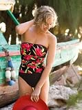 TravelSmith Womens Plus Size Four-Way Bandeau Slimsuit