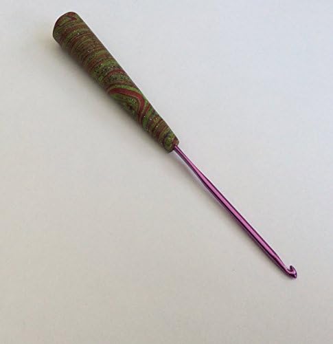 Aluminium crochet Hook 3.0mm with Ergonomic Polymer Clay Handle